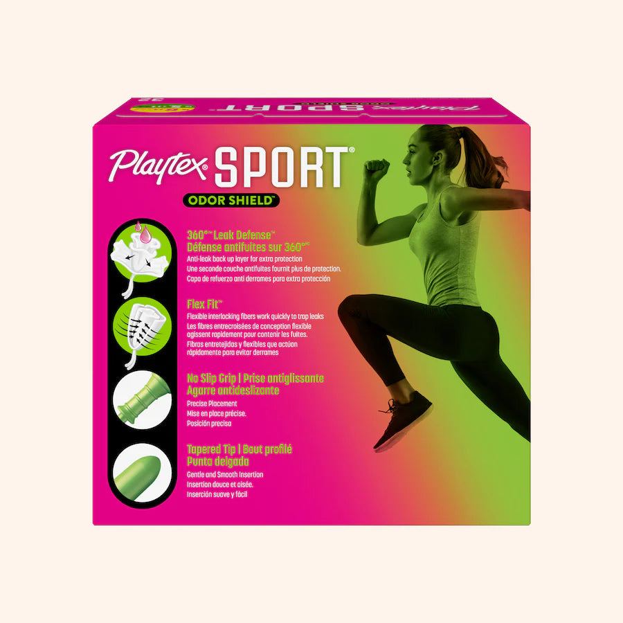 Playtex Sport Tampons Feminine Care with 360 Leak Defense