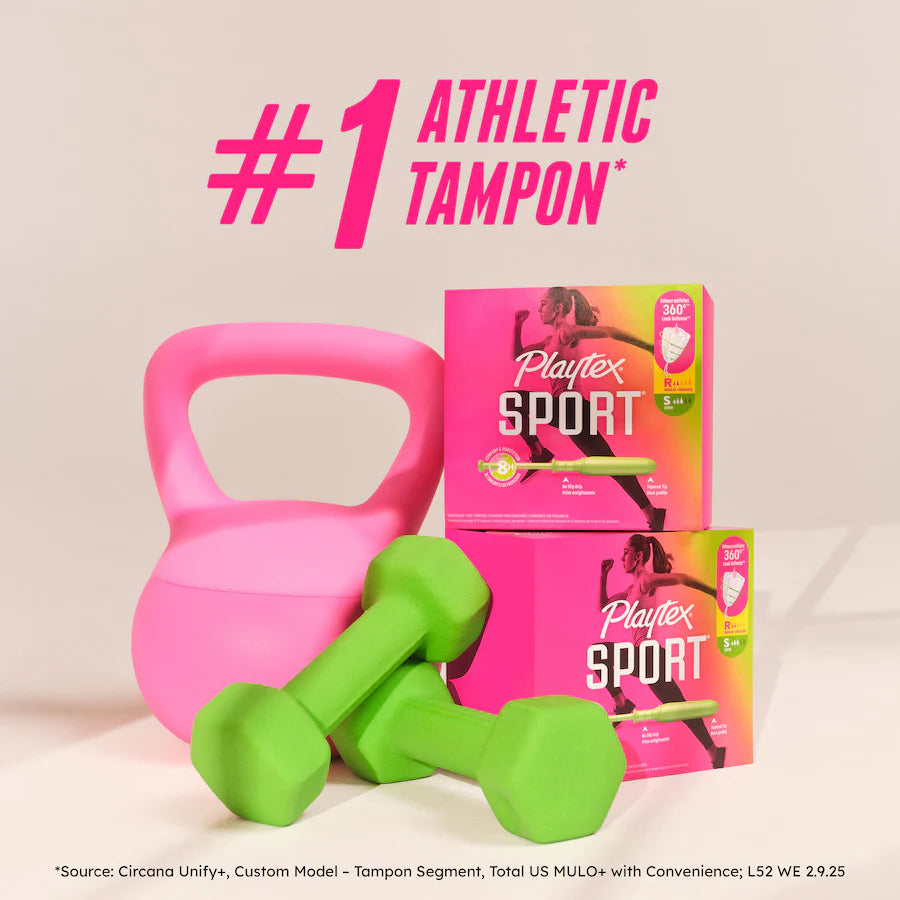 Playtex Sport Tampons Feminine Care with 360 Leak Defense